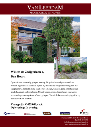 Brochure preview - brochure Willem de Zwijgerlaan 4, Den Hoorn.pdf