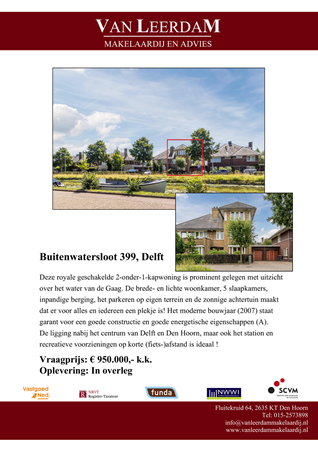 Brochure preview - brochure Buitenwatersloot 399 te Delft.pdf