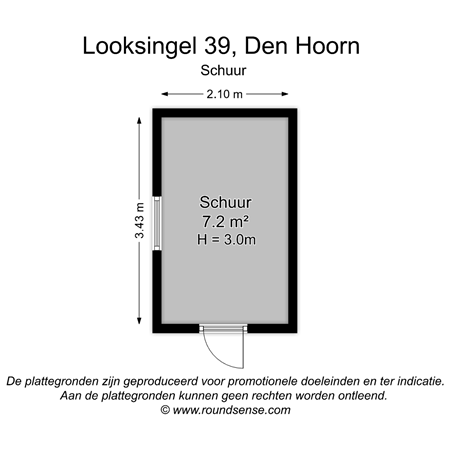 Floorplan - Looksingel 39, 2635 EB Den Hoorn