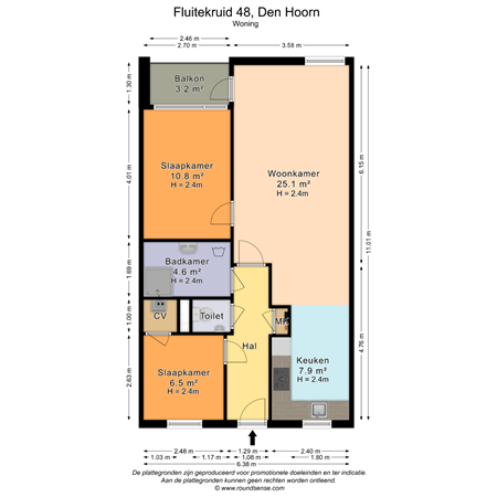 Floorplan - Fluitekruid 48, 2635 KT Den Hoorn