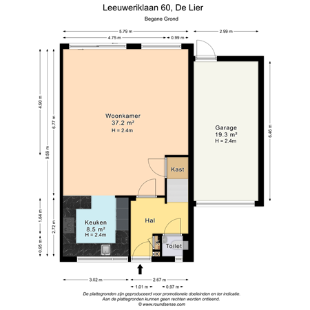 Floorplan - Leeuweriklaan 60, 2678 WN De Lier