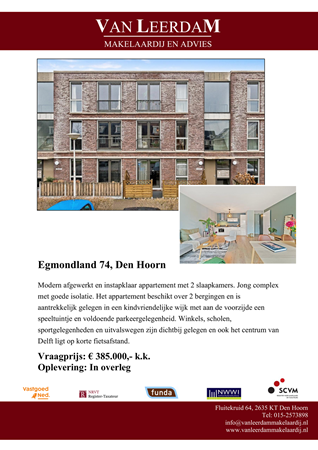 Brochure preview - brochure Egmondland 74, Den Hoorn.pdf