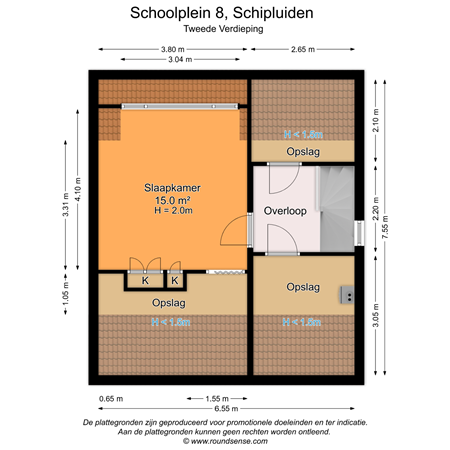 Floorplan - Schoolplein 8, 2636 GB Schipluiden
