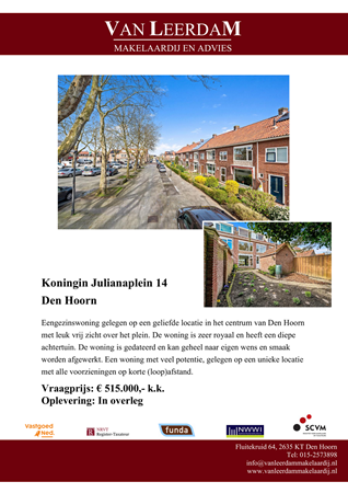 Brochure preview - brochure Kon. Julianaplein 14 te Den Hoorn.pdf