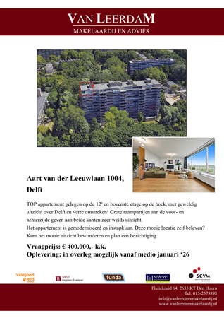 Brochure preview - brochure Aart van der Leeuwlaan 1004, Delft.pdf