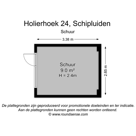 Floorplan - Holierhoek 24, 2636 EJ Schipluiden