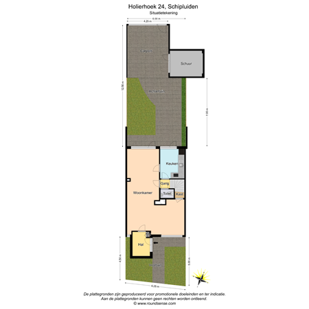Floorplan - Holierhoek 24, 2636 EJ Schipluiden