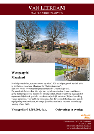 Brochure preview - Brochure Westgaag 96 te Maasland.pdf