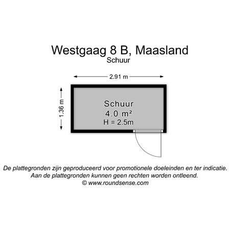 Floorplan - Westgaag 8B, 3155 DE Maasland