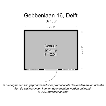 Floorplan - Gebbenlaan 16, 2625 KA Delft