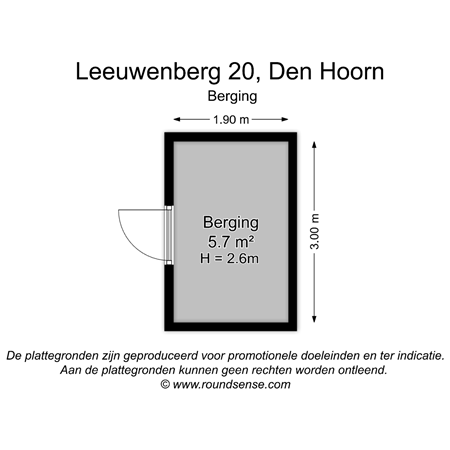 Floorplan - Leeuwenberg 20, 2635 GD Den Hoorn