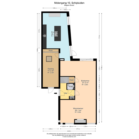 Floorplan - Molengang 10, 2636 JE Schipluiden