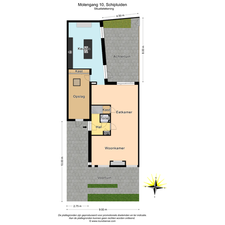 Floorplan - Molengang 10, 2636 JE Schipluiden