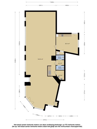 Floorplan - Westvoorstraat 60, 4671 CE Dinteloord