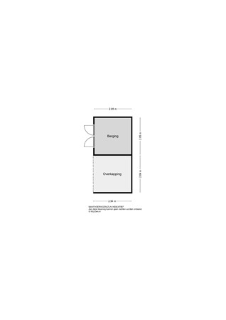 Vlasstraat 11, 2988 XR Ridderkerk - Plattegrond berging - 2D - Vlasstraat 11 te Ridderkerk.jpg