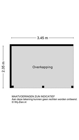 Kraaihoek 20, 3354 XN Papendrecht - Plattegrond 2D - Overkapping - Kraaihoek 20 te Papendrecht.jpeg