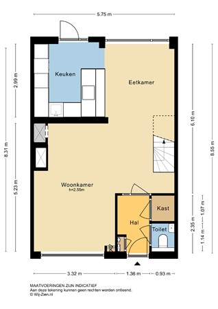 H.A. Lorentzstraat 5, 3356 BM Papendrecht - Plattegrond - BG - 2D - H.A. Lorentzstraat 5 te Papendrecht.jpg