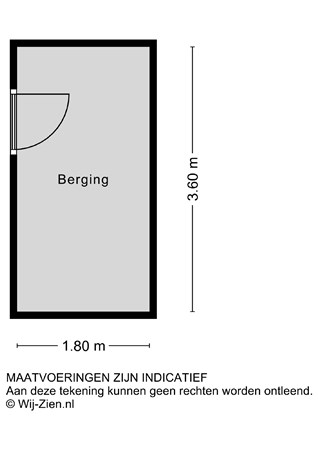 Lekdijk 173A, 2957 CG Nieuw-Lekkerland - Plattegrond - Berging - 2D - Lekdijk 173-A te Nieuw-Lekkerland.jpg