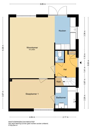 De Spil 42, 2954 PB Alblasserdam - Plattegrond BG - 2D - De Spil 42 te Alblasserdam.jpg