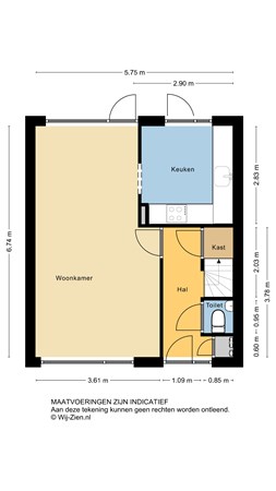 Troelstrastraat 62, 2953 BM Alblasserdam - Plattegrond 2D - BG - Troelstrastraat 62 te Alblasserdam.jpg