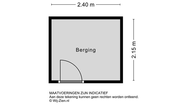 Anjerstraat 63, 2951 BA Alblasserdam - Plattegrond berging - 2D - Anjerstraat 63 te Alblasserdam.jpg