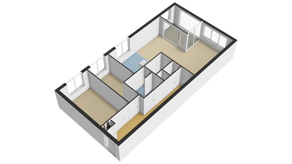 Plantageweg 126A, 2951 VH Alblasserdam - Plattegrond appartement - 3D - Plantageweg 126-a te Alblasserdam.jpg