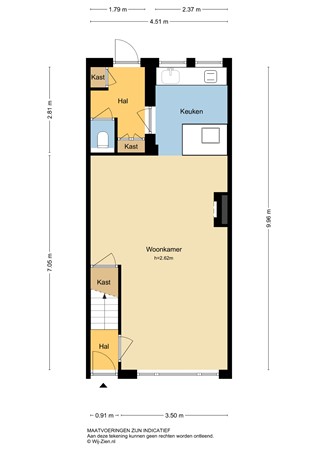 Von Lindernstraat 8, 2951 AT Alblasserdam - Plattegrond BG - 2D - Von Lindernstraat 8 te Alblasserdam.jpg