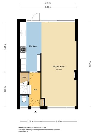 Thorbeckestraat 35, 2953 AP Alblasserdam - Plattegrond BG - 2D - Thorbeckestraat 35 te Alblasserdam.jpg