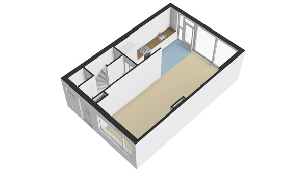 Thorbeckestraat 35, 2953 AP Alblasserdam - Plattegrond BG - 3D - Thorbeckestraat 35 te Alblasserdam.jpg