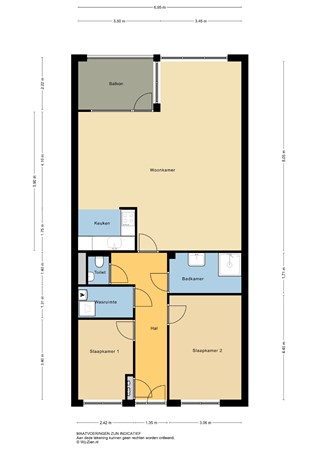 Plantageweg 124C, 2951 VH Alblasserdam - Plattegrond - Appartement - 2D - Plantageweg 124-C te Alblasserdam.jpg