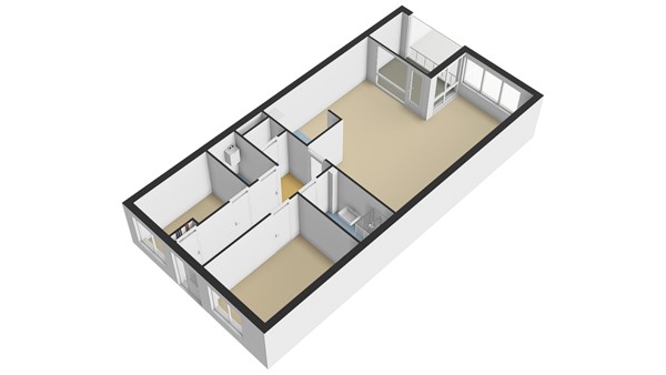 Plantageweg 124C, 2951 VH Alblasserdam - Plattegrond - Appartement - 3D - Plantageweg 124-C te Alblasserdam.jpg