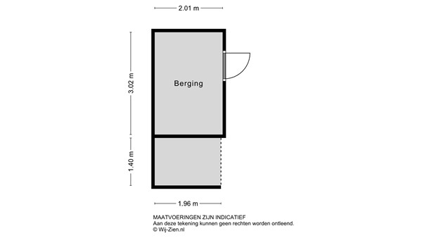 Groen van Prinstererstraat 43, 3354 BA Papendrecht - Plattegrond 2D - Berging - Groen van Prinstererstraat 43 te Papendrecht.jpg