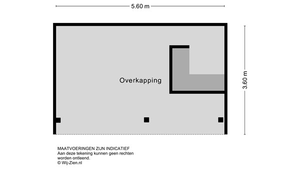 Groen van Prinstererstraat 43, 3354 BA Papendrecht - Plattegrond 2D - Overkapping - Groen van Prinstererstraat 43 te Papendrecht.jpg