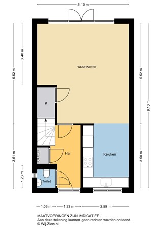 Blokweersingel 50, 2953 XA Alblasserdam - Plattegrond 2D - BG - Blokweersingel 50 te Alblasserdam.jpg