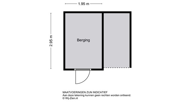 Blokweersingel 50, 2953 XA Alblasserdam - Plattegrond 2D - Berging - Blokweersingel 50 te Alblasserdam.jpg