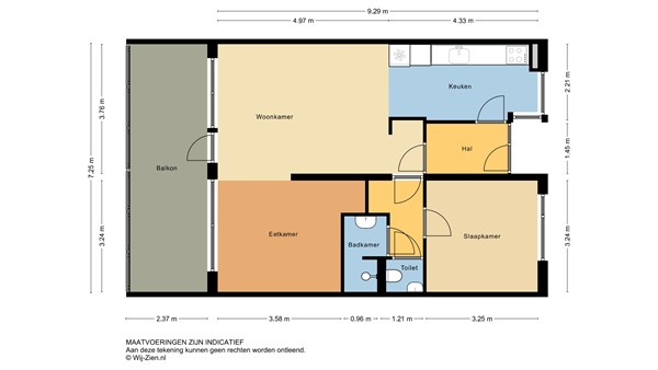 Wilgenlaan 2, 2951 EL Alblasserdam - Plattegrond 2D - Appartement - Wilgenlaan 2 te Alblasserdam.jpg