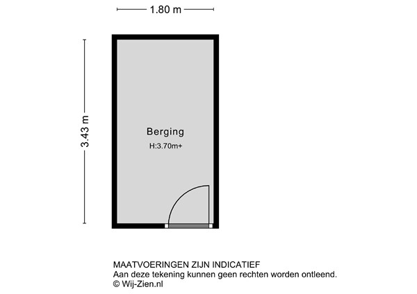 Wilgenlaan 2, 2951 EL Alblasserdam - Plattegrond 2D - Berging - Wilgenlaan 2 te Alblasserdam.jpg