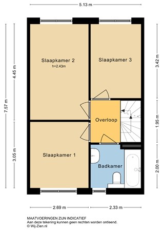 Zeelt 77, 2954 BK Alblasserdam - Plattegrond 2D - 1E - Zeelt 77 te Alblasserdam.jpg