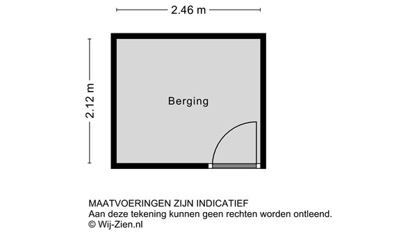 Anjerstraat 29, 2951 BA Alblasserdam - Plattegrond 2D - Berging - Anjerstraat 29 te Alblasserdam.jpg