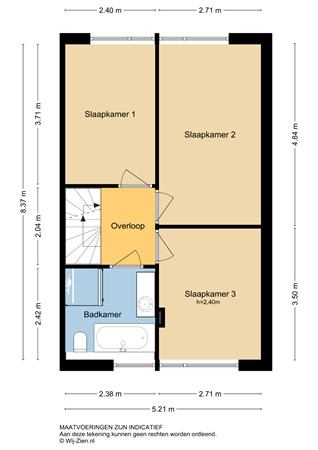 Spinbolmolen 41, 3352 TA Papendrecht - Plattegrond 1E - 2D - Spinbolmolen 41 te Papendrecht.jpg