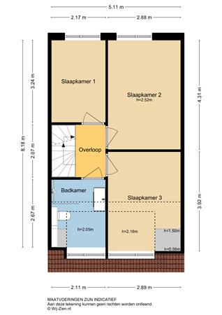 Kamgras 9, 2954 AB Alblasserdam - Plattegrond 1E - 2D - Kamgras 9 te Alblasserdam.jpg