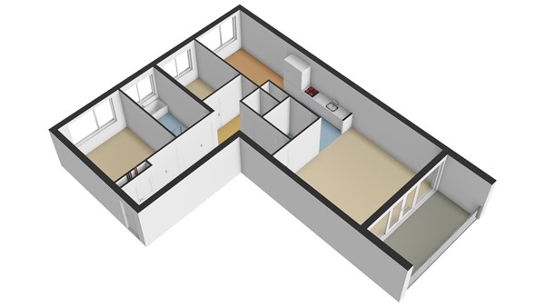 Kraanbaan 244, 2951 JG Alblasserdam - Plattegrond appartement - 3D - Kraanbaan 244 te Alblasserdam.jpg