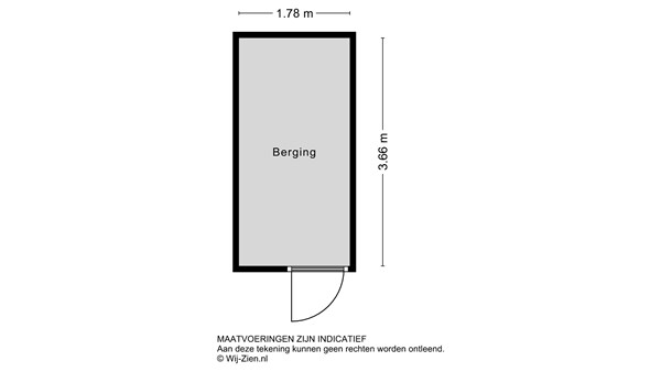 Kraanbaan 244, 2951 JG Alblasserdam - Plattegrond berging - 2D - Kraanbaan 244 te Alblasserdam.jpg