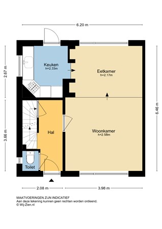 Kerkstraat 6A, 2951 GK Alblasserdam - Plattegrond BG - 2D - Kerkstraat 6-a te Alblasserdam.jpg