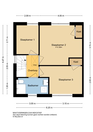 Kerkstraat 6A, 2951 GK Alblasserdam - Plattegrond 1E - 2D - Kerkstraat 6-a te Alblasserdam.jpg