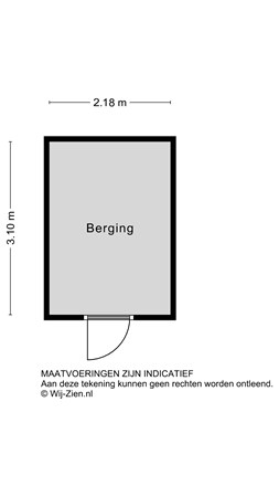 Blokweerweg 63A, 2953 AA Alblasserdam - Plattegrond berging - 2D - Blokweerweg 63-a te Alblasserdam.jpg