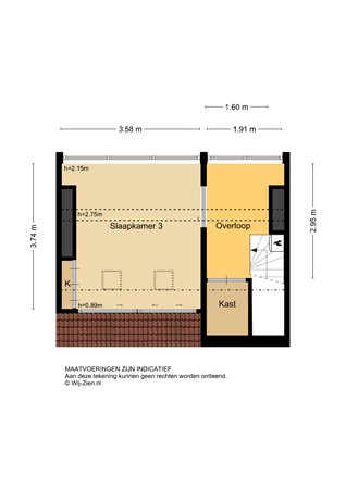 Papaverstraat 26, 2951 BR Alblasserdam - Plattegrond 2E - 2D - Papaverstraat 26 te Alblasserdam.jpg