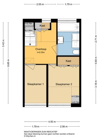 Kerkstraat 151, 2951 GJ Alblasserdam - Plattegrond 1E - 2D - Kerkstraat 151 te Alblasserdam.jpg