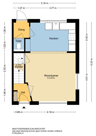 Donkersloot 26, 2953 XB Alblasserdam - Plattegrond BG - 2D - Donkersloot 26 te Alblasserdam.jpg