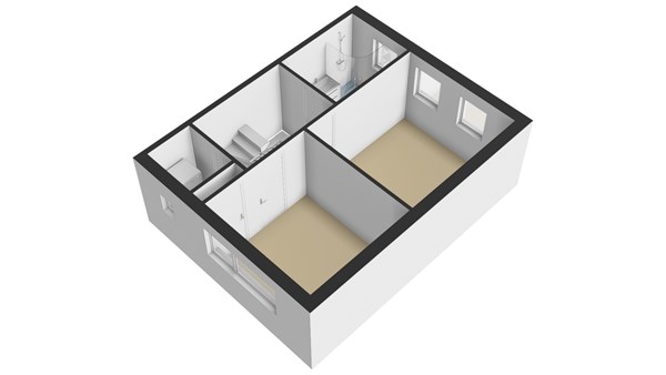 Donkersloot 26, 2953 XB Alblasserdam - Plattegrond 1E - 3D - Donkersloot 26 te Alblasserdam.jpg